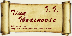 Tina Ikodinović vizit kartica